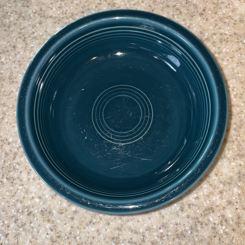 Fiesta Fiestaware Juniper Bowl Rare Retired 1999-2001 HLC Dark Teal Green